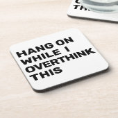 Hang op terwijl ik overdenk dat deze Introvert Bier Onderzetter (Linkerzijde)