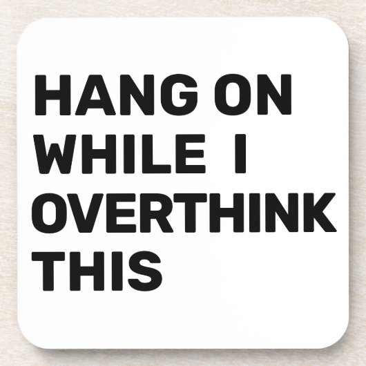 Hang op terwijl ik overdenk dat deze Introvert Bier Onderzetter (Voorkant)