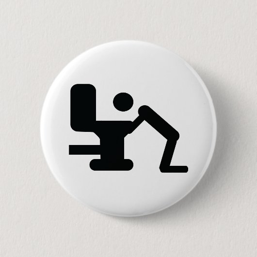 hang over pictogram ronde button 5,7 cm (Voorkant)