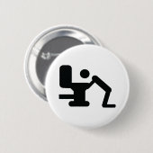 hang over pictogram ronde button 5,7 cm (Voorkant /achterkant)