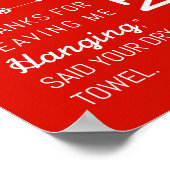 Hang | Règles de salle de bain Poster Art Imprimer (Coin)