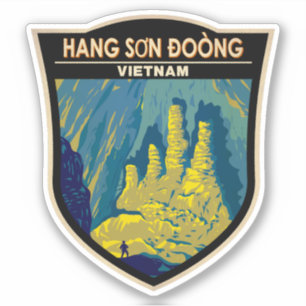 Hang Son Doong Cave Vietnam Reizen Kunst Vintage Sticker