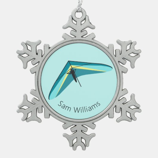 Hang Tin Sneeuwvlok Ornament (Voorkant)