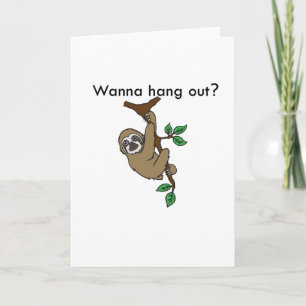 Hang uit het wenskaart van de Luiaard Kaart