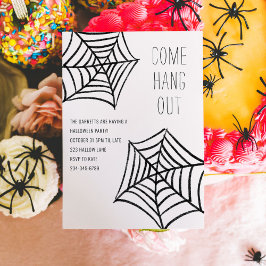 Hang uit Spider Web Illustratie Halloween Party Kaart