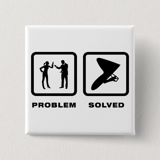 Hang Vierkante Button 5,1 Cm (Voorkant)