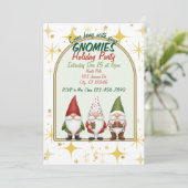 Hang with your Gnomies Holiday Party Invitation (Debout devant)