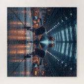 Hangar Jet à Dusk - Puzzle de l'aviation (Horizontal)