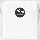 Hangbare geesten Halloween Stickers, zwart Ronde Sticker (Tas)