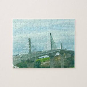 Hangbrug Waterford Ierland. Legpuzzel