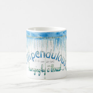 Hangen aan een draad koffiemok