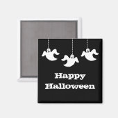 Hangen Ghosts Halloween Magnet, zwart Magneet (Voorkant / Achterkant)
