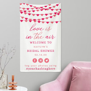 Hangen Hartjes Bruiloft Bruidsshower Welkom Spandoek