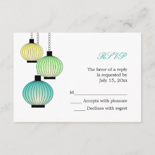 Hangen Lantaarns RSVP-kaarten RSVP Kaartje