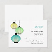 Hangen Lantaarns RSVP-kaarten RSVP Kaartje (Voorkant / Achterkant)