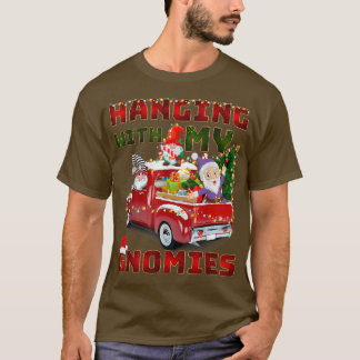 Hangen met mijn gnomen-boom op Truck Red Christma T-shirt