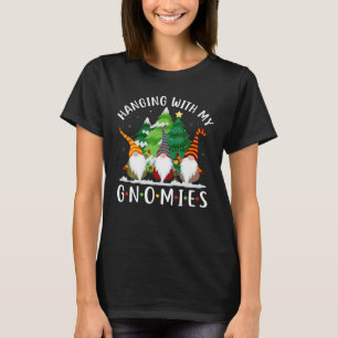 Hangen met mijn Gnomen Funny Gnome kerstboom T-shirt