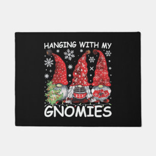 Hangen met mijn gnomen grappige kerstkoepel deurmat