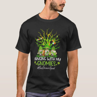Hangen met mijn Gnomies Bus Driver Squad St Patric T-shirt
