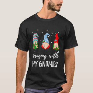 Hangen met mijn Gnomies Garden-kerst-koepel T-shirt
