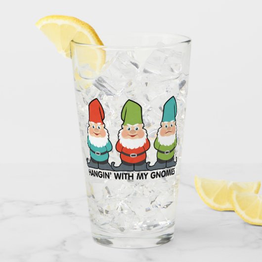 Hangen met mijn Gnomies Homies Drink glas (Voorkant ijs)