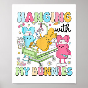 Hangen met mijn konijntjes verpleegkunde studenten poster