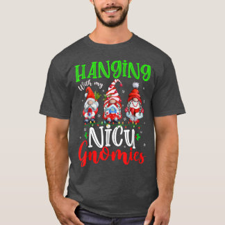 Hangen met mijn NICU Gnomen Kute Xmas Lichten Gnom T-shirt
