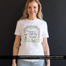 Hangen met mijn pompoen-pastel kleuren Halloween