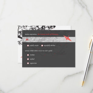 Hangen Origami Paper Cranes Asian Wedding RSVP