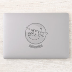 Hangen Sloth Spirit Animal Funny Vinyl Sticker