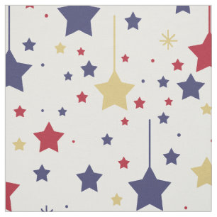 Hangen sterren Red Blue Silver Gold Stof