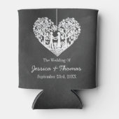 Hangend Collectie van de Hart Tree Chalkboard Wedd Blikjeskoeler (Voorkant)