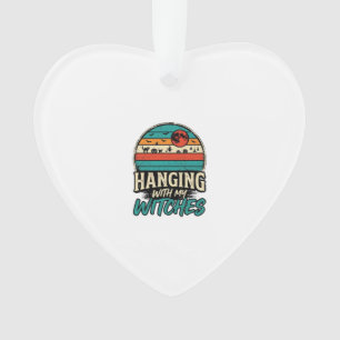 Hangend met mijn Heksen Vintage Halloween T-shirt Ornament
