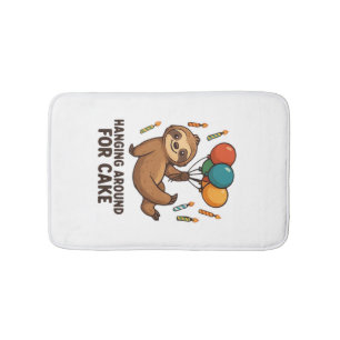 Hangend rond cake verjaardag ballon luiaard, C Badmat