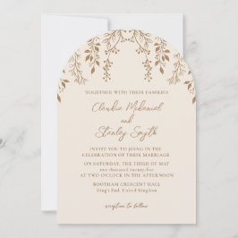 Hangende bloemen loof warm romantisch boho aards kaart