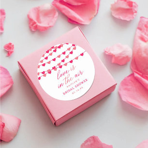 Hangende Hartjes Bruiloft Feest Ronde Sticker