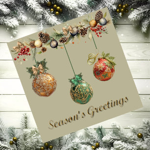 Hangende Kant Kerstballen Magnetische Kaart