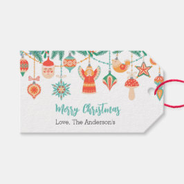 Hangende kerstversiering Cadeaubijsluiter Cadeaulabel