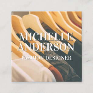 hangende kleding   garderobe vierkante visitekaartje