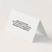 Hangende kleding | Garderobeontwerp Visitekaartjes (Achterkant)