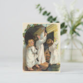  hangende kousen kerst Briefkaart (Staand voorkant)