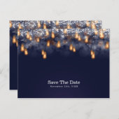  Hangende Lampen Rustiek Save the Date Aankondigingskaart (Voorkant / Achterkant)