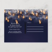  Hangende Lampen Rustiek Save the Date Aankondigingskaart (Achterkant)