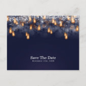 Hangende Lampen Rustiek Save the Date Aankondigingskaart (Voorkant)