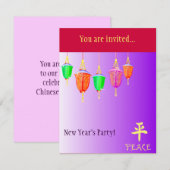 Hangende lantaarns - Paars Kaart (Voorkant / Achterkant)