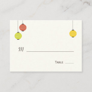 Hangende Lantaarns Wedding Place Cards Plaatskaartje