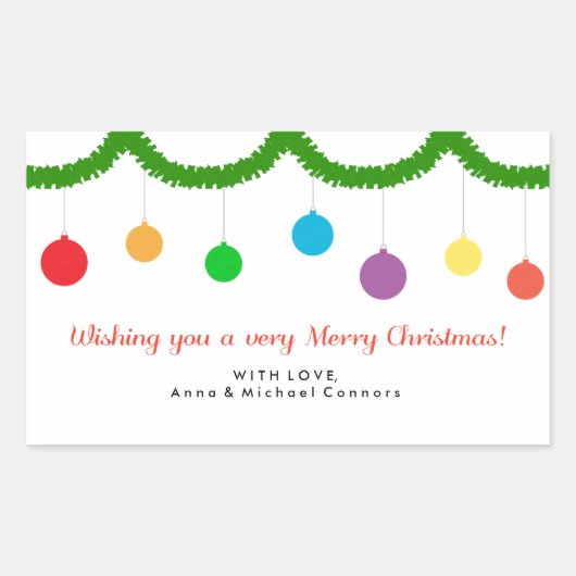 Hangende Ornamenten - Vakantie/Kerst sticker (Voorkant)