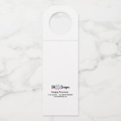 Hangende Sierfles Etiket door Sue Weidlich Flessenhanger (Achterkant)