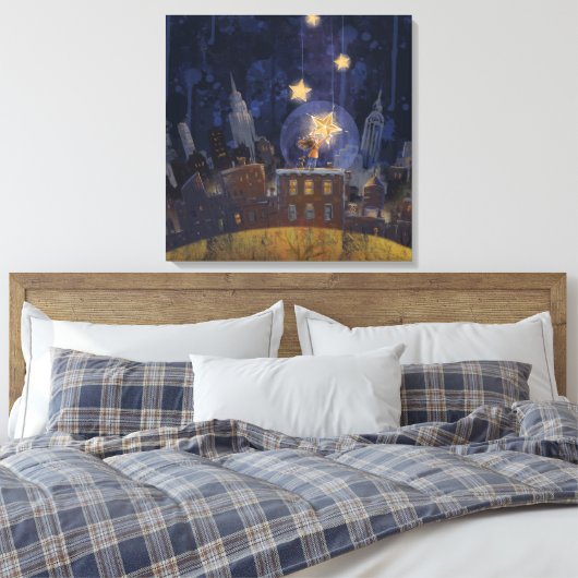 Hangende sterren Art Matte Canvas Afdruk (Insitu (Slaapkamer))