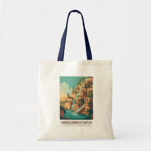 Hangende Tuinen van Babylon 7 Wereldwonderen Tote Bag